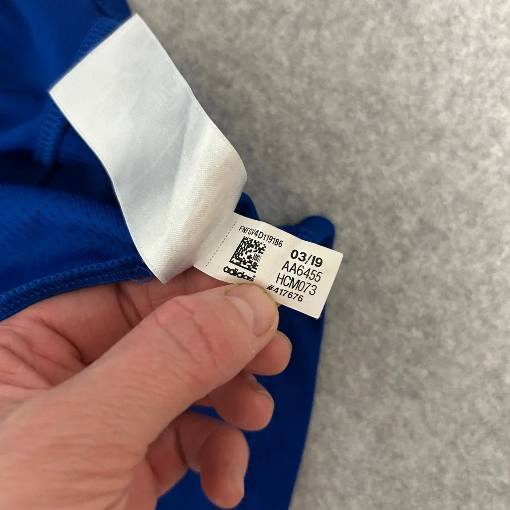 Adidas Royal Blue Climalite 3 Stripe Long Sleeve‎ Athletic Shirt Boys XL 18/20